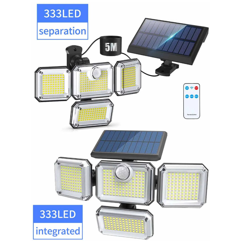Ldr Light Sensor - 333 LED Solar Outdoor Wall Lamp