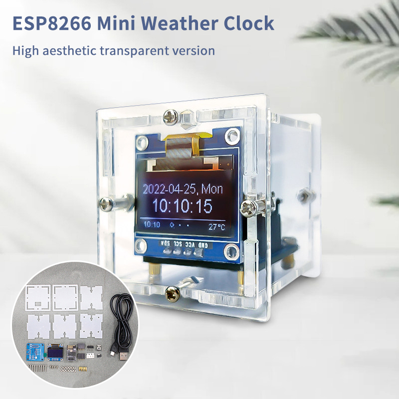 ESP8266 Mini Weather Clock Kit - Diy Electronics News recensie en prijs