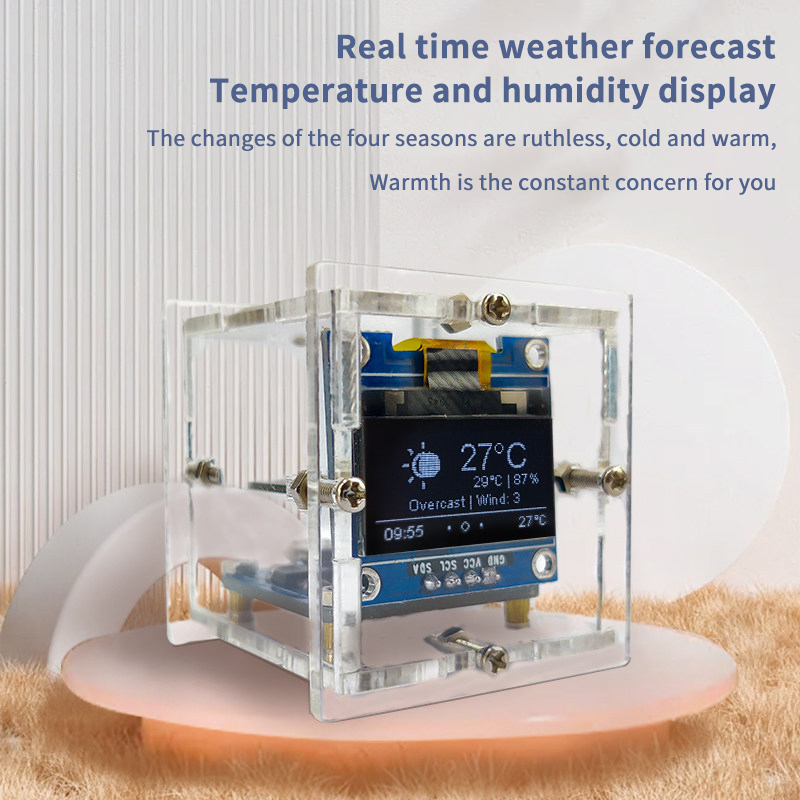 ESP8266 Mini Weather Clock Kit - Diy Electronics News recensie en prijs