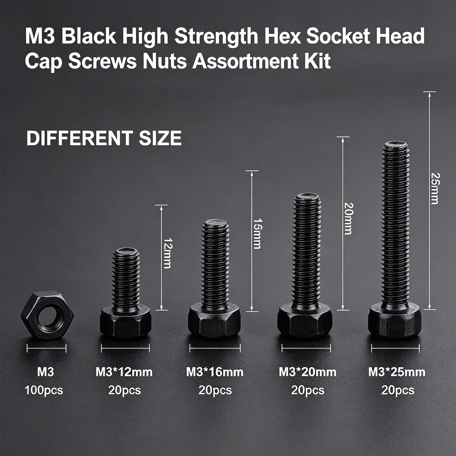 M3 Black Hex Socket Head Cap S - Diy Electronics Com recensie en prijs