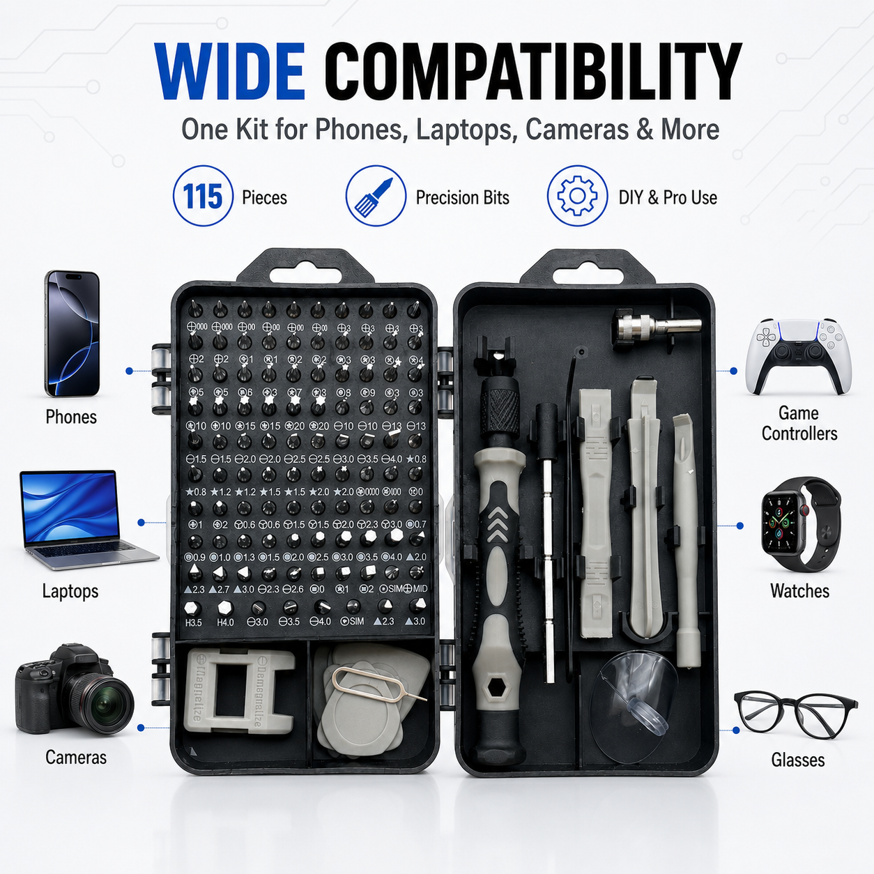 115 in 1 Magnetic Precision Sc - Diy Electronics News recensie en prijs