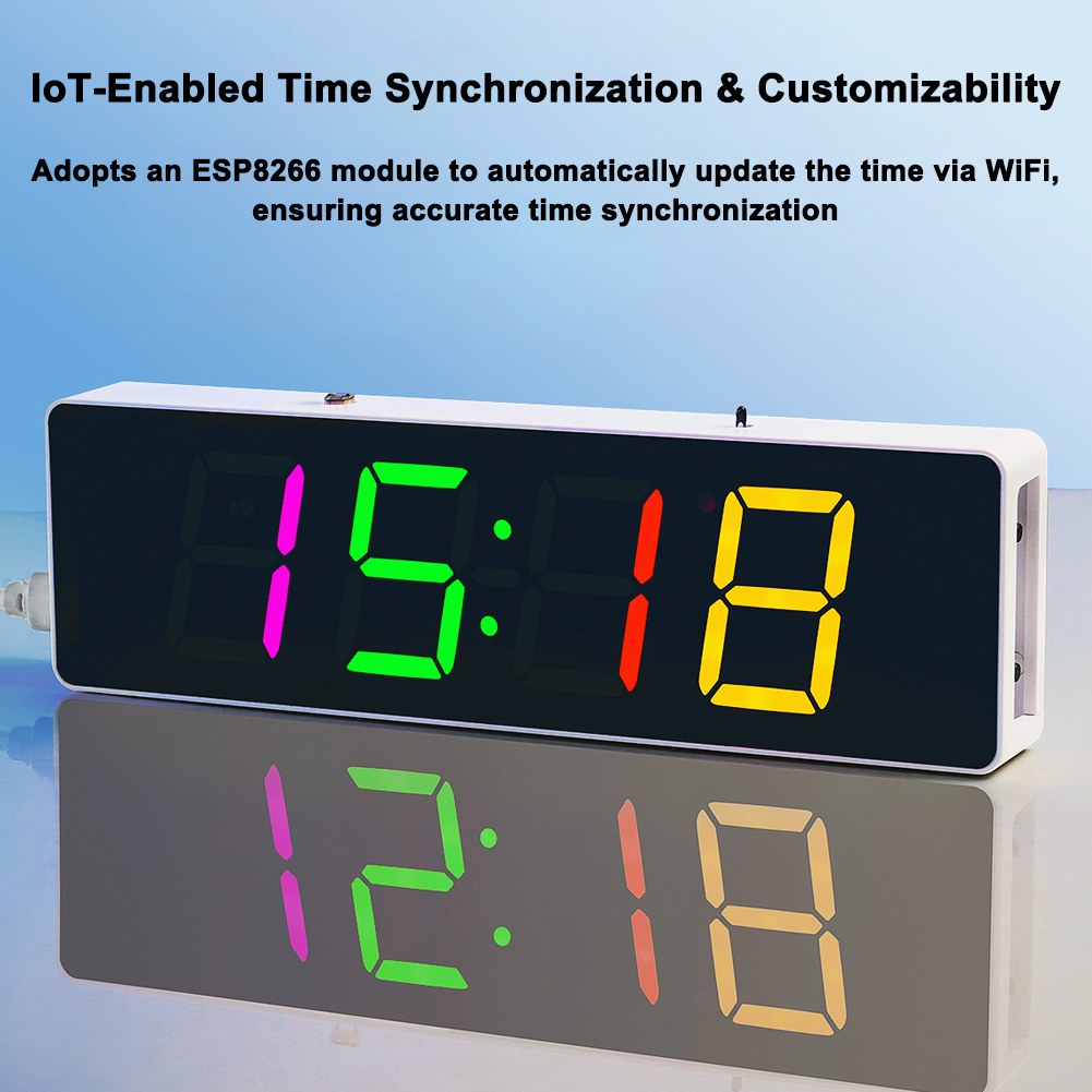 ESP8266 IoT Colorful WiFi Cloc - Diy Electronics Com recensie en prijs
