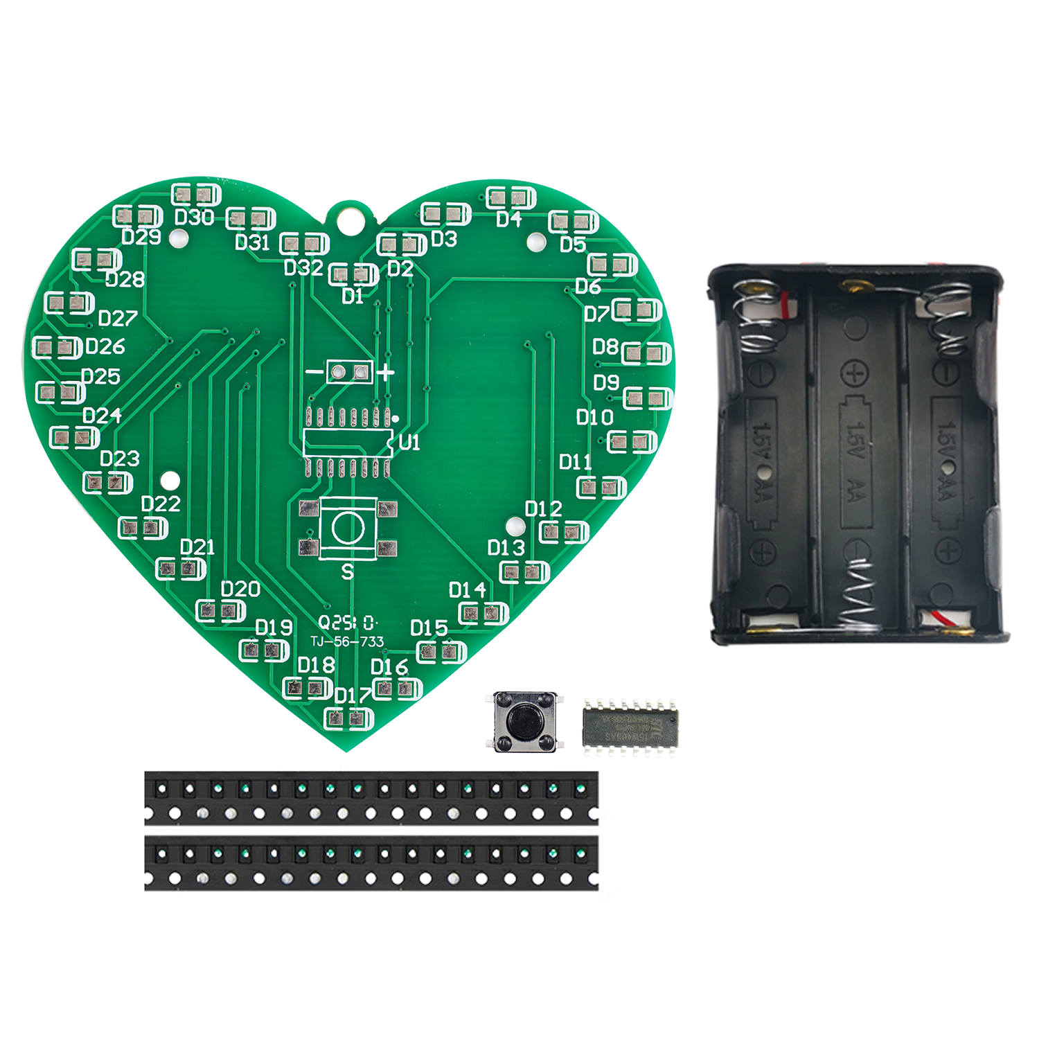 DIY LED Heart Flashing Light K - Diy Electronics News recensie en prijs