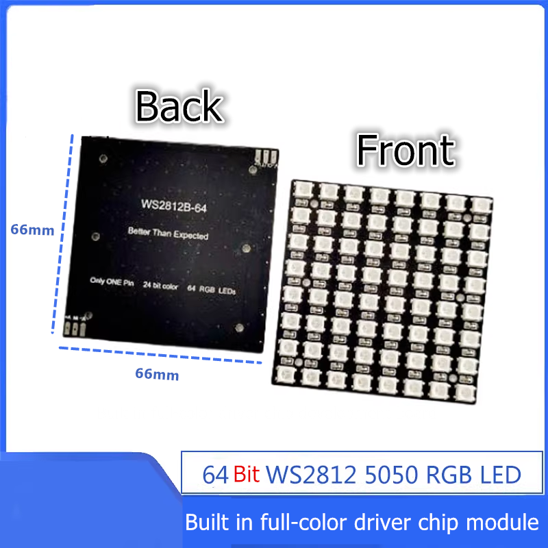 WS2812B 8x8 64Bit RGB LED Matr - Diy Electronics News recensie en prijs