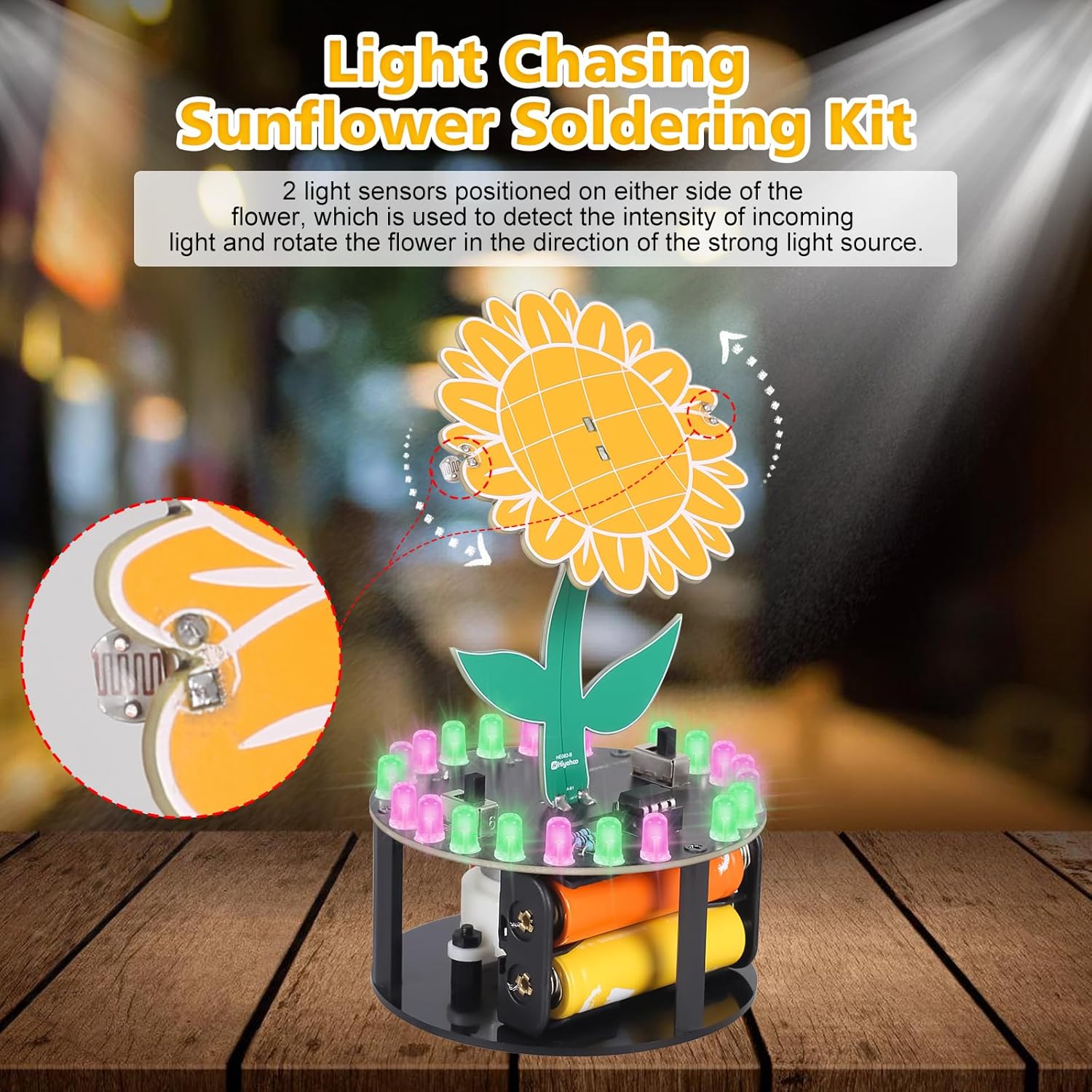 Light Chasing Sunflower Solder - Diy Electronics Gift Ideas recensie en prijs