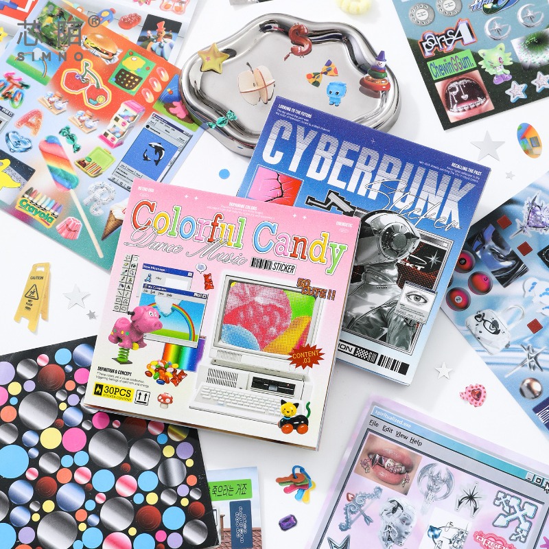 Cyberpunk Theme Die-Cut Sticke - Diy Electronics Book recensie en prijs