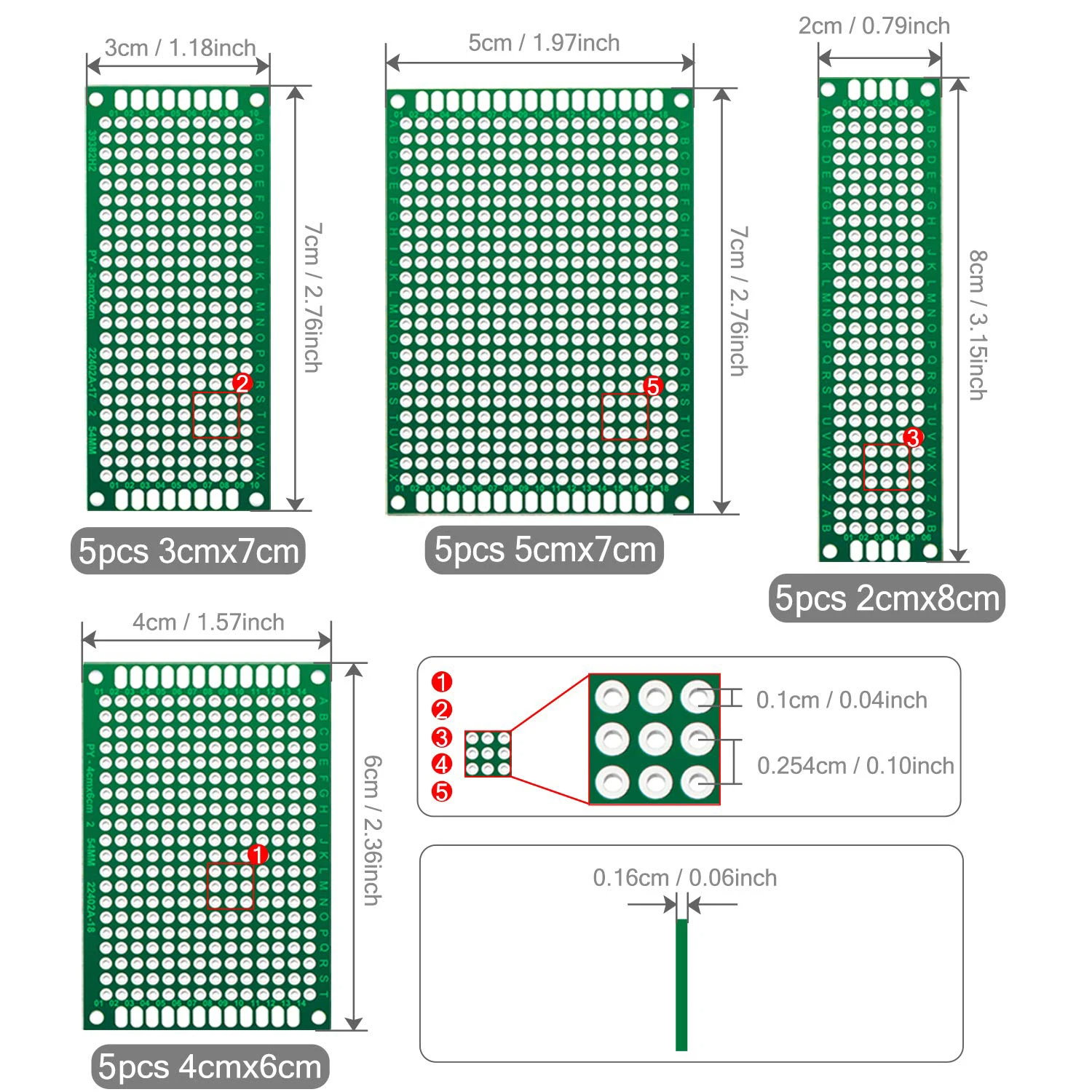 20 Pcs Double Sided PCB Board  - Pcb Etching Kit recensie en prijs