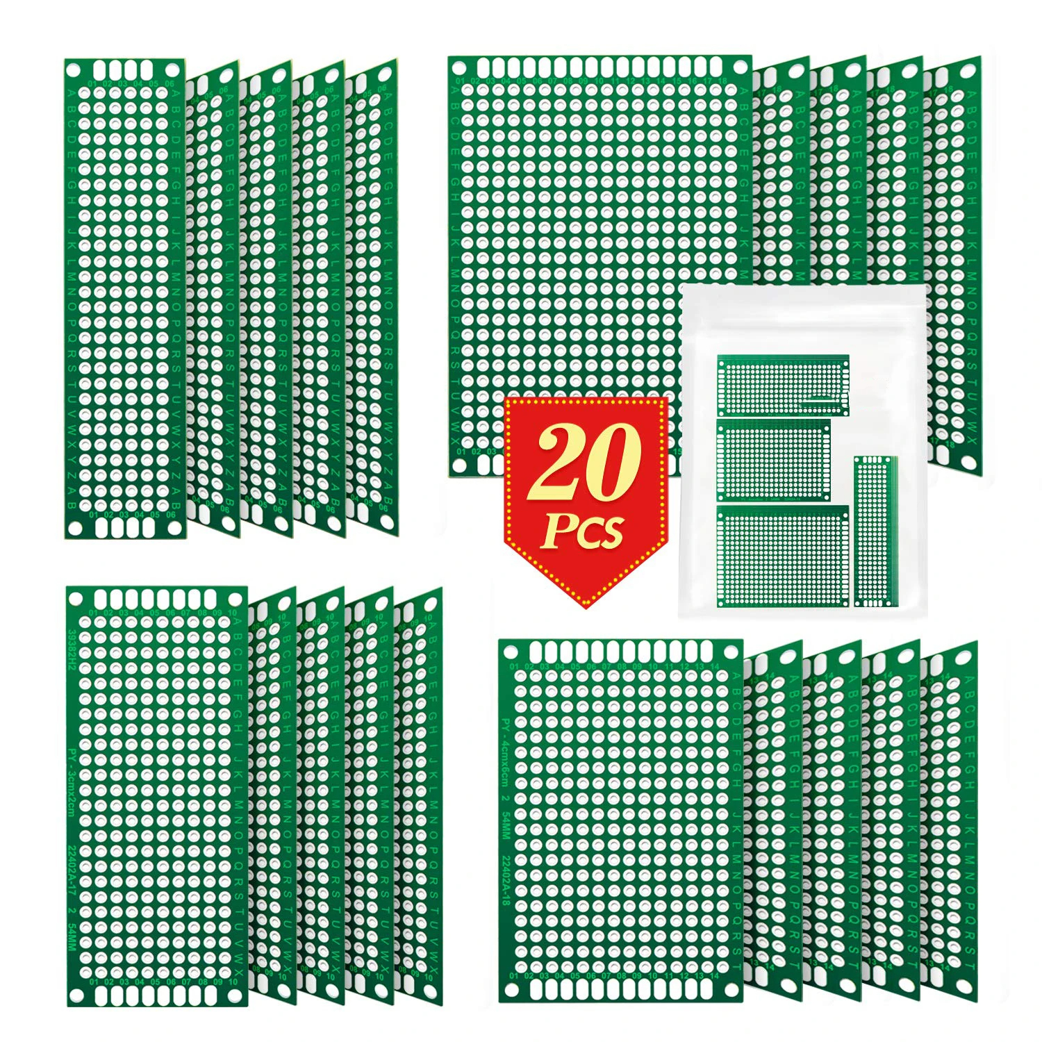 20 Pcs Double Sided PCB Board  - Pcb Etching Kit recensie en prijs