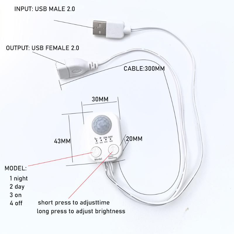 1Pcs DC 5V-24V USB PIR Human M - Ldr Light Sensor recensie en prijs